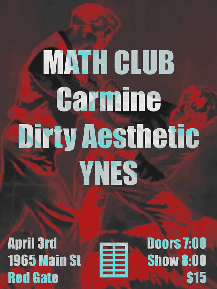 Red Gate show poster, Apr 3, 2026